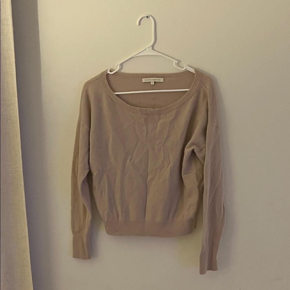 NakedCashmere Tan Crew Neck Sweater